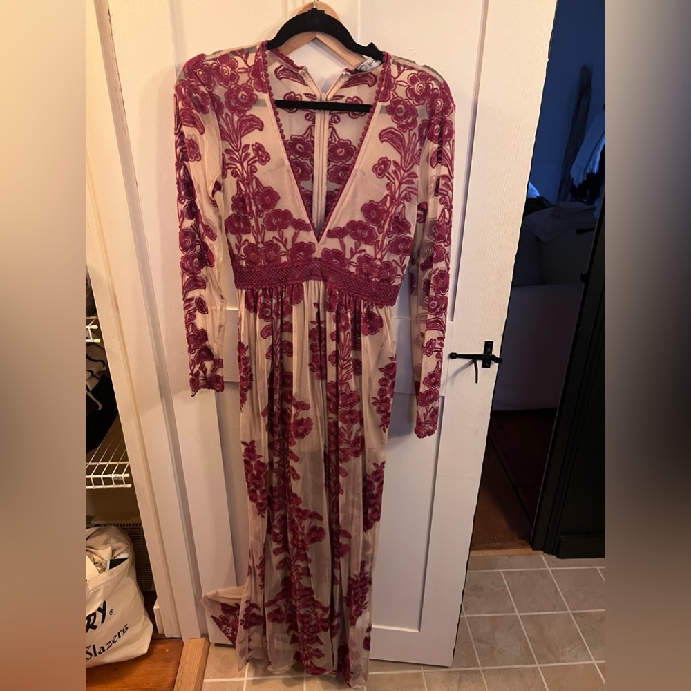 For Love and Lemons Temecula maxi dress RED M